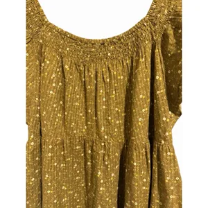 Madewell Ruffle-Sleeve Tiered Midi Dress in Daisy Stitch Weathered Olive Size L thumbnail 10