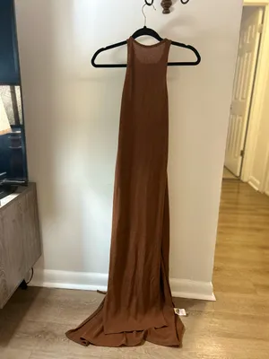 Brown SHEIN vacation cover up dress thumbnail 5