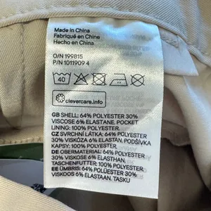NWT H&M Beige High Waisted‎ Pleated Trousers Straight Leg Dress Pants Tan Size 4 thumbnail 7