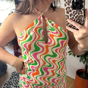 Zara Halter Swirl Whimsical Mini Dress Multi XL NWT thumbnail 5
