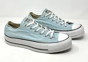 Converse Chuck Taylor All Star Lift Ox Platform Light Blue Ocean Bliss Canvas 10 thumbnail 1