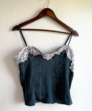 NEW Free People Intimately Womens Camisole Neon Nights Cami Turquoise Size XL thumbnail 2