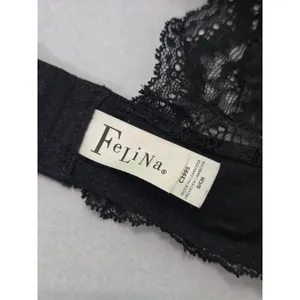 Felina Black Whimsy Romantic Boudoir Bridal Cottage Lingerie Lace Bralette Small thumbnail 6