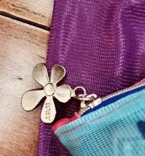 IPSY Glam Purple & Floral Mesh Cosmetic Bags thumbnail 5