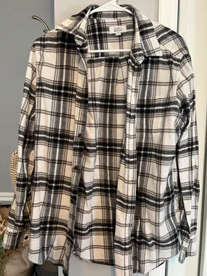 Croft & Barrow Black And White Flannel thumbnail 1