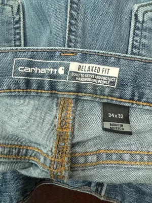 Carhartt Mens Rugged Flex Relaxed Fit Low Rise 5-Pocket Tapered Jean Size 34x32 thumbnail 7