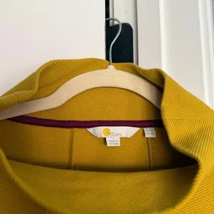 Boden Funnel Neck‎ Yellow Ribbed Dress thumbnail 2