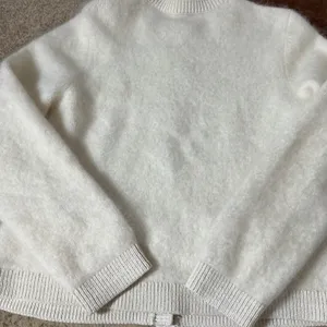 & Other Stories Mohair Wool Blend Cardigan Women M Cream Fuzzy Button Sweater thumbnail 8