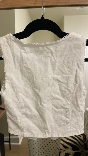 Kirious White Boho Corset Top thumbnail 3