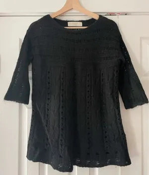 Zara Knit Size Medium‎ Knit Black Sweater Excellent Condition thumbnail 1