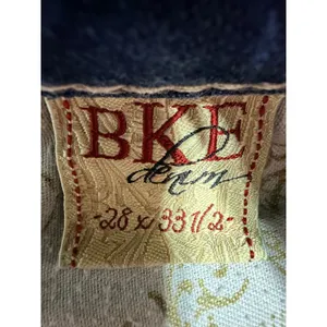 BKE Buckle Jeans Madison Bootcut Stretch Women's 28x33.5 Dark Blue Whiskering thumbnail 4