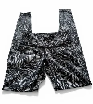 Lululemon Wunder‎ Under Full-On Luon Pant Banana Leaf White Black Size 6 thumbnail 1
