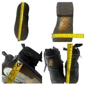 Dr. Martens Black Leather Lace Up Ankle Boots Side Zip US 7 thumbnail 9