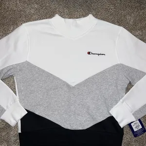 Champion White, Gray, and Black Sweatshirt thumbnail 1
