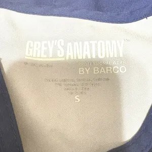 Greys Anatomy Womens Scrub Top S Navy V Neck‎ Medical Uniform Workwear Stretch thumbnail 3