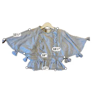 Misa Los Angelos blue striped tassel top small thumbnail 8