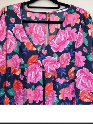 Francesca's mi ami Seth floral babydoll dress. Size XL. thumbnail 3