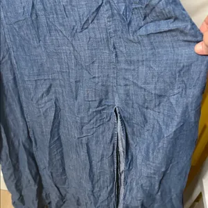 New York & Company maxi dress Jean ties in back half way down Medium thumbnail 4