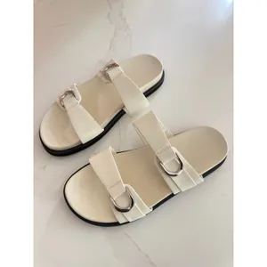 ABERCROMBIE & FITCH Double-Strap Hardware Sandals in Cream Size 8 thumbnail 3