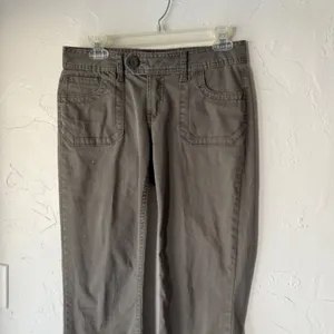 Aeropostale Vintage Y2k Cargo Pants Green Utility Pockets Straight 5/6‎ Low Rise thumbnail 2