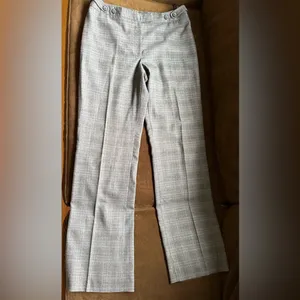 Alfani Gray & Purple Straight Leg Glen Plaid Dress Pants Slacks SZ 8 Great Cond thumbnail 3