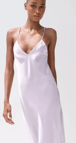 ZARA Satin Midi Dress thumbnail 2