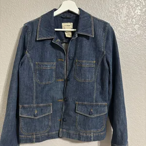 L.L. Bean Womens Size Small Denim Barn Coat Blue 1821 thumbnail 1