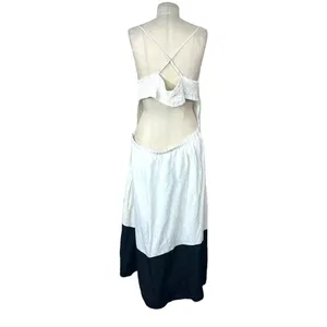 Anthropologie Maeve Colorblocked Contrast Midi Dress White Black‎ Size US XL thumbnail 6