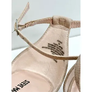 Steve Madden Sandals Womens‎ Size 7 Tan Ankle Strap Block Heel thumbnail 8