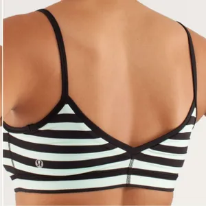 Lululemon Pirouette Bra in Sea Stripe Mint Moment Black size 6 thumbnail 2