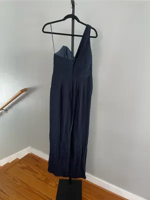Zimmermann Navy Blue Silk One Strap Midi Length Dress Size 2 thumbnail 2