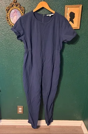 The Nines By Hatch Blue Romper Sz XL Maternity thumbnail 1