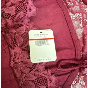 Free People Premonitions Bodycon Slip Dress Vetiver Bloom Purple Lace Boho‎ NWT thumbnail 4