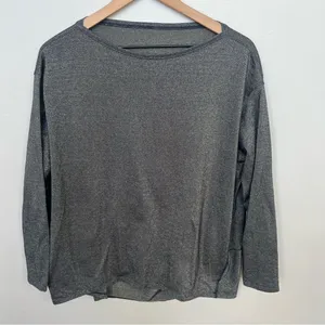 Lululemon Special Edition Back In Action Long Sleeve Shirt Black Spark Metallic thumbnail 4