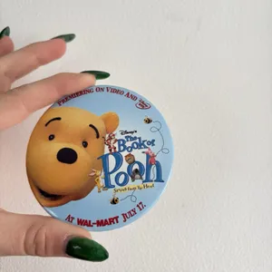 Vintage The Book‎ Of Winnie The Pooh Movie Promo Pin Brooch Button Disney Y2K thumbnail 3