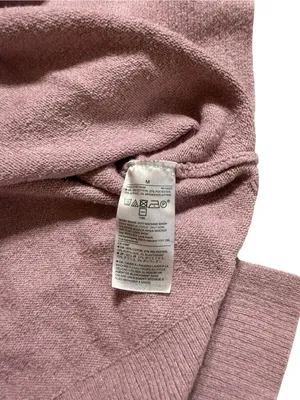 Banana Republic Pink V-Neck High-Low Slit Oversized Knit Sweater M thumbnail 3