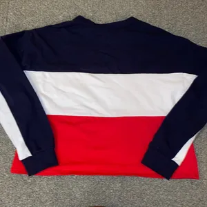 Gaze Stripped Red White and Blue Cropped Long Sleeve Top thumbnail 5