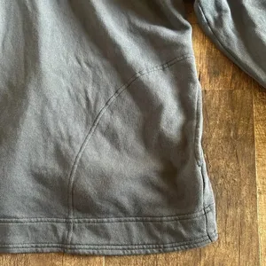 Aerie oversized hooded pull over dark wash gray thumbnail 4
