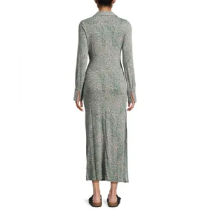 Free People Shayla Floral‎ Long Sleeve Wrap Midi Dress Size S - Mint Combo - NWT thumbnail 13