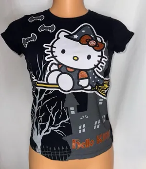 Sanrio hello kitty witch graphic print t shirt thumbnail 1