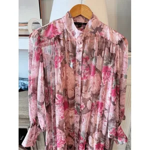 Alex Marie Floral Ruffle Mini Dress Womens‎ Pink Size 6 thumbnail 4