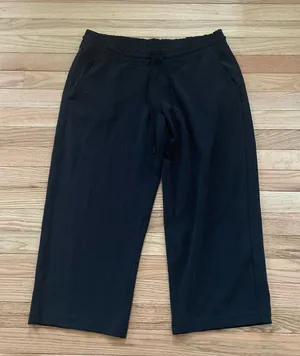 Athleta Black Wide Leg Pants Large Black Travel Minimalist Capsule Wardrobe thumbnail 1