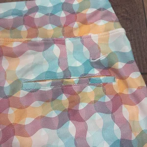 NIKE GOLF Multicolor Swirly Print Pull on Stretch Golf Pants Capri FitDry Large thumbnail 6