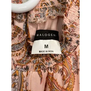 Halogen Floral Paisley High Neck Mini Dress Size Medium thumbnail 3