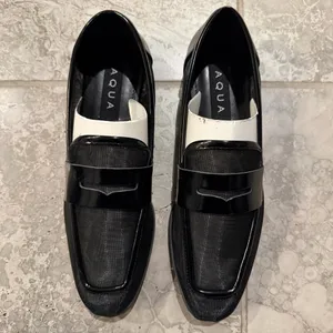 AQUA Women's Neda Slip On Penny Loafer Flats in Black, Size 6, EXCELLENT $98 thumbnail 3