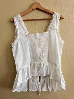 White Sleeveless Tie thumbnail 3