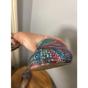 Steve Madden Conccord Rainbow‎ Rhinestone Shoes Slip Ons Flats Women Size 9 thumbnail 10
