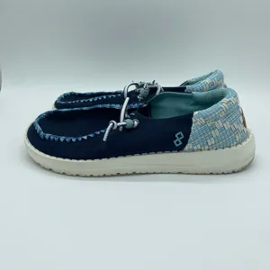 Hey Dude Navy Blue Wendy Funk Jacquard Slides Slip-On Easy Beaded Women's size 6 thumbnail 3