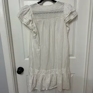 Veronica Beard Lorraine Eyelet Cotton Mini‎ Dress M thumbnail 7