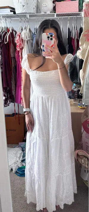 ZARA Dress Maxi White thumbnail 1